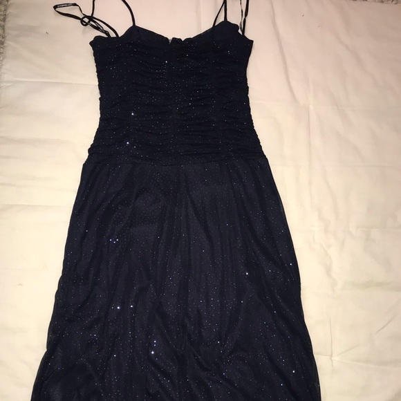 super pretty sparkly navy blue prom dress - Picture 2 of 4